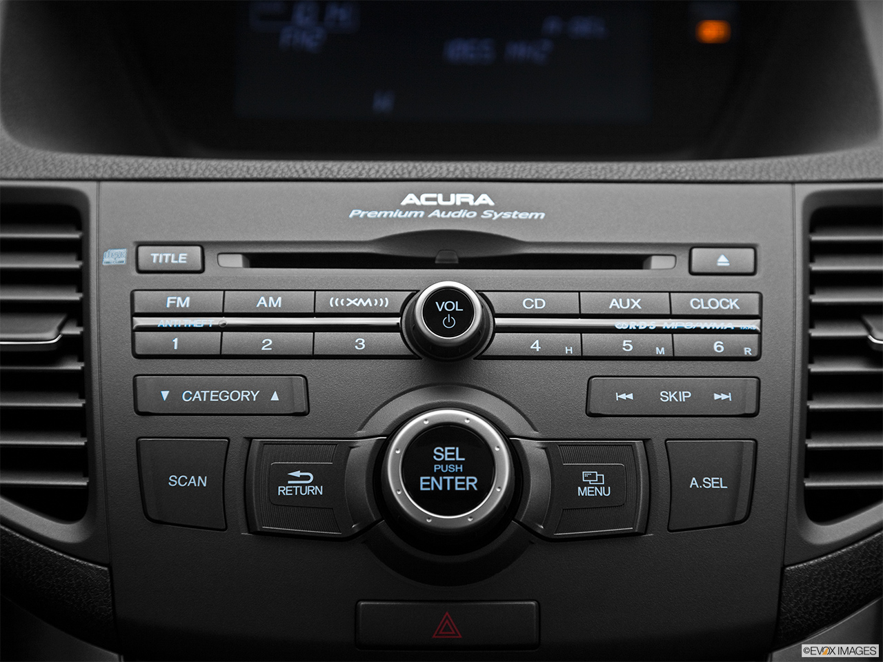 2011 Acura TSX TSX 5-speed Automatic Closeup of radio head unit 