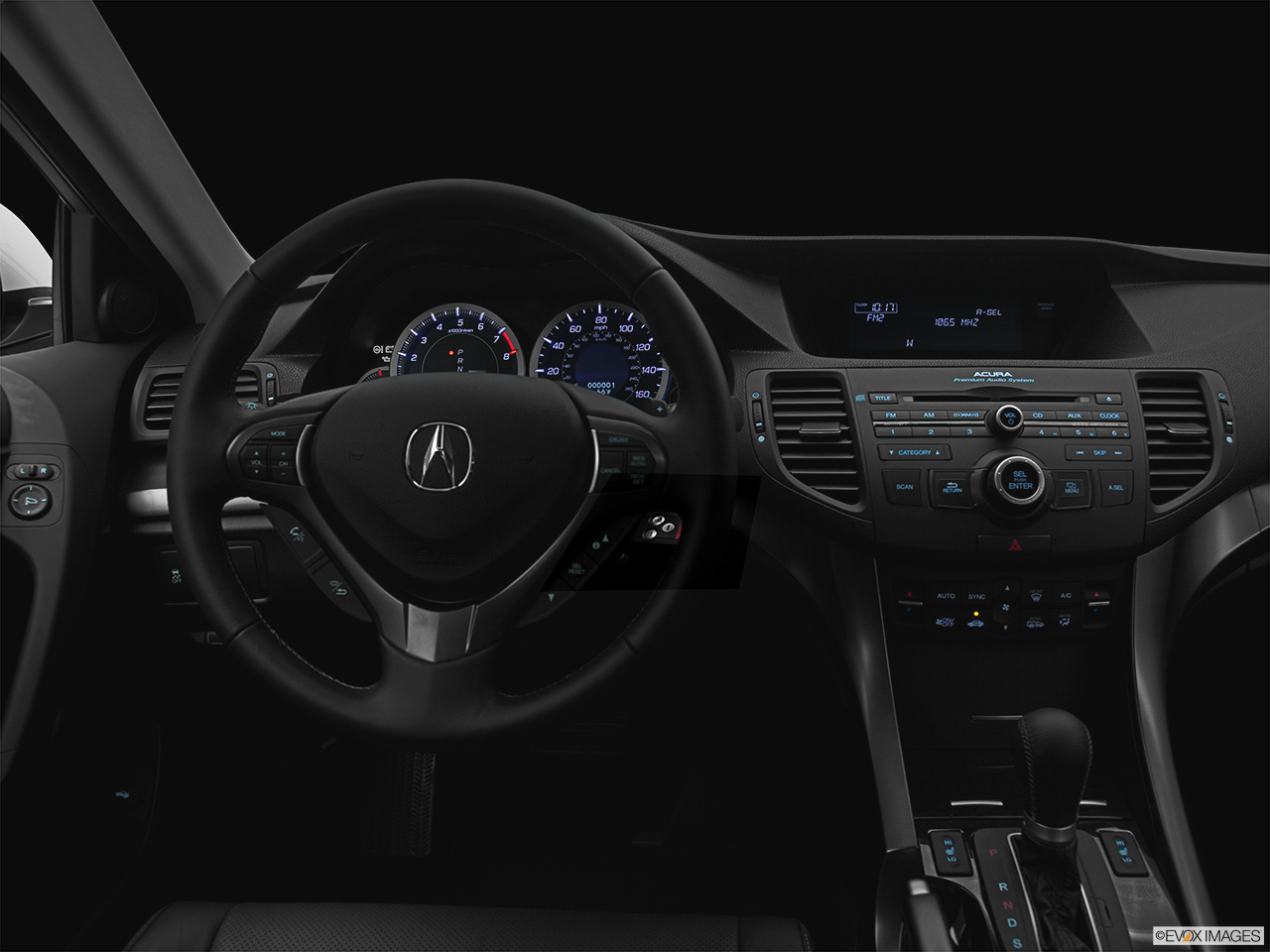 2011 Acura TSX TSX 5-speed Automatic Centered wide dash shot - "night" shot. 