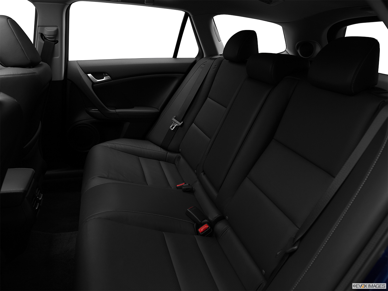 2011 Acura TSX Sport Wagon Rear seats from Drivers Side. 