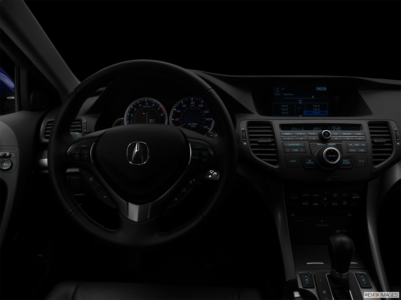 2011 Acura TSX Sport Wagon Centered wide dash shot - "night" shot. 