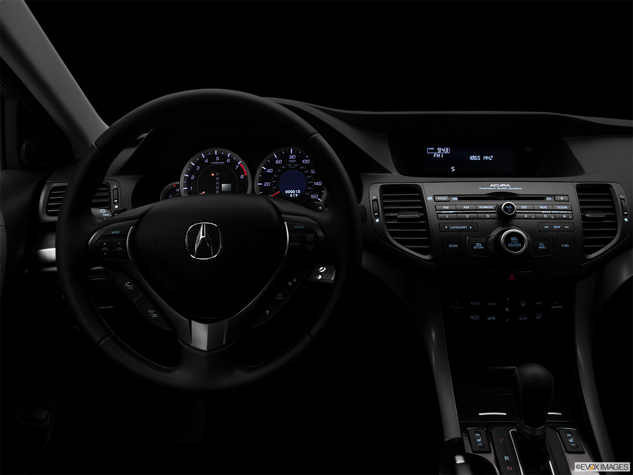 2011 Acura TSX Base Centered wide dash shot - "night" shot. 