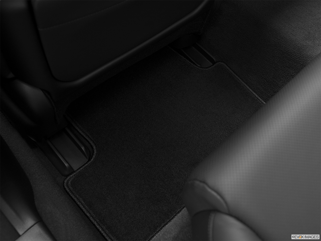 2011 Acura RL RL Rear driver's side floor mat. Mid-seat level from outside looking in. 