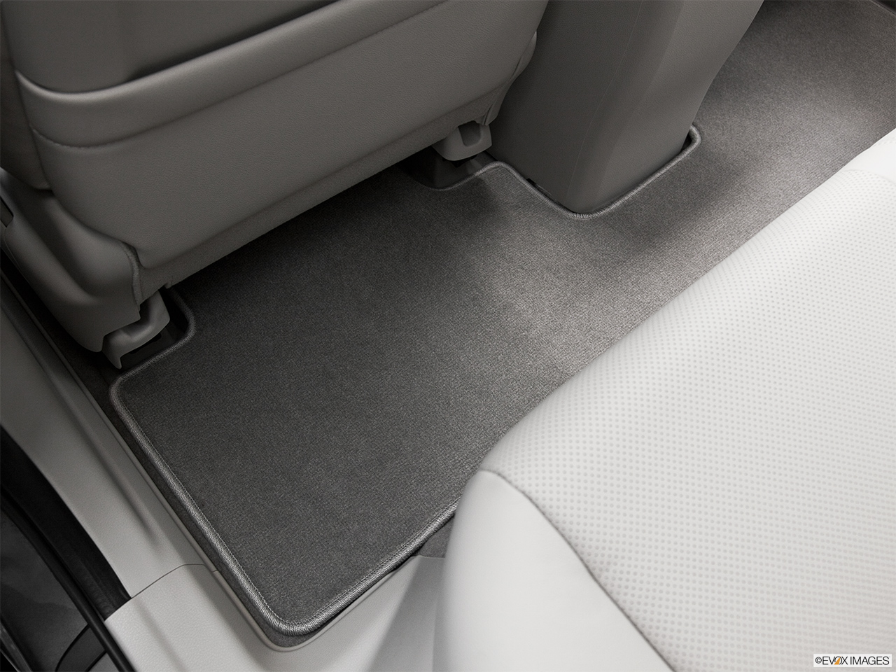 2011 Acura RDX RDX SH-AWD Rear driver's side floor mat. Mid-seat level from outside looking in. 