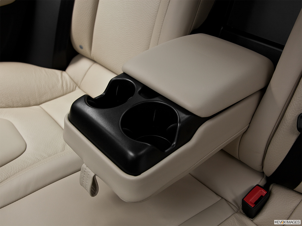 2012 Volvo S60 T5 SR Rear center console with closed lid from driver's side looking down. 