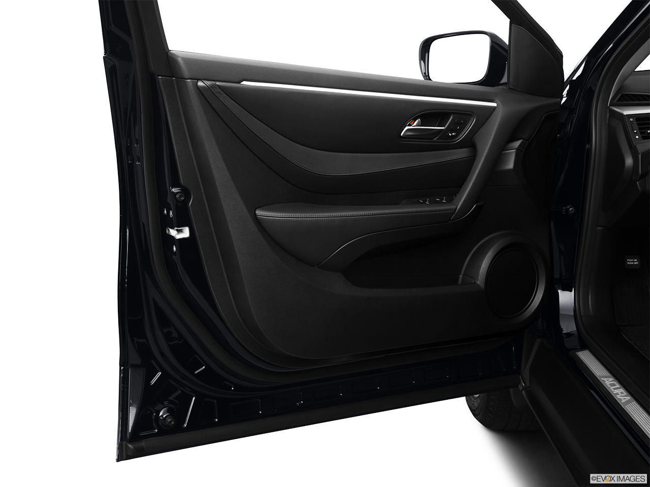 2011 Acura ZDX ZDX Technology Inside of driver's side open door, window open. 
