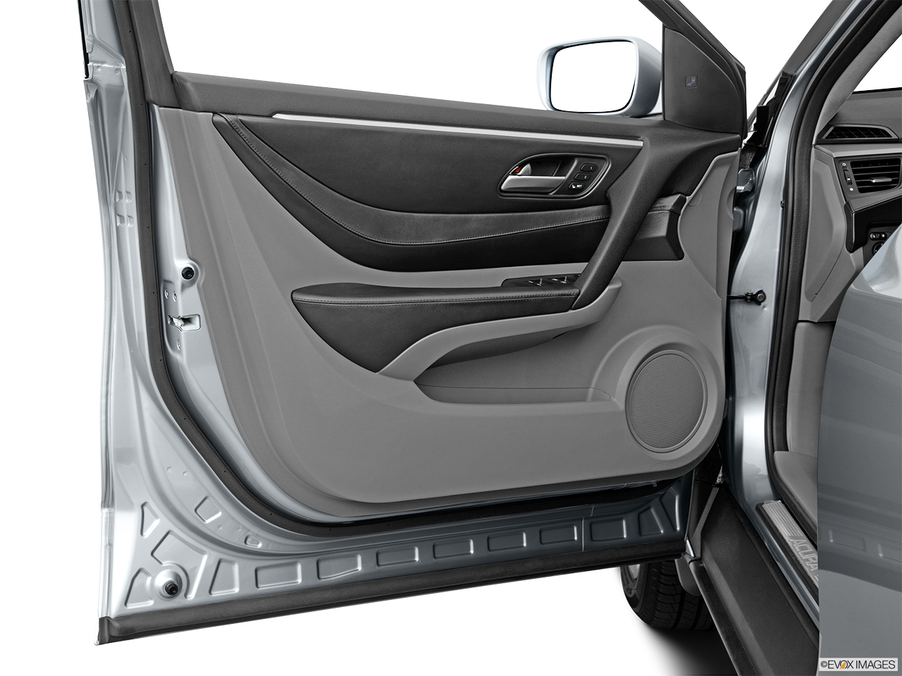 2011 Acura ZDX ZDX Advance Inside of driver's side open door, window open. 