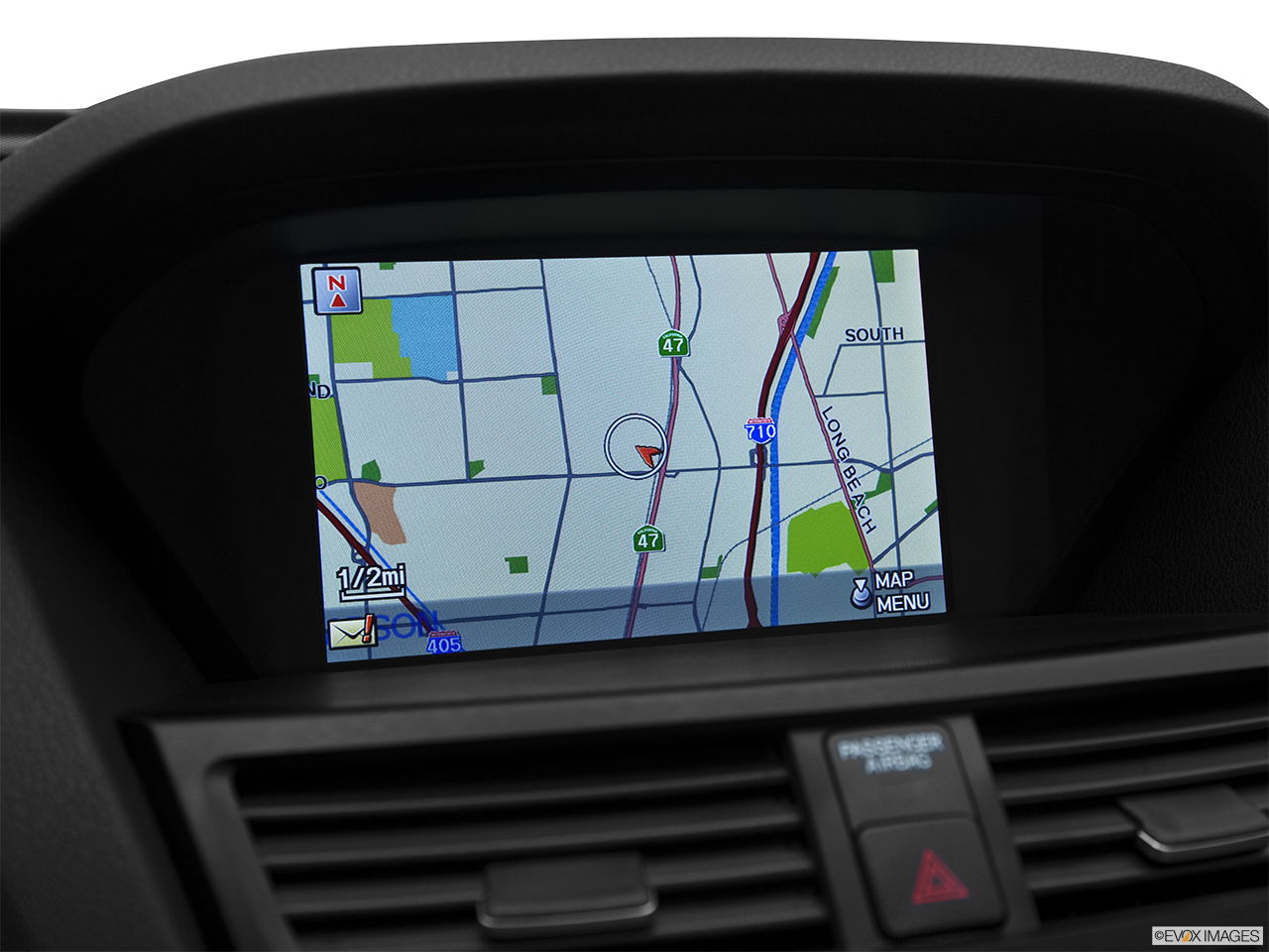 2011 Acura ZDX ZDX Advance Driver position view of navigation system. 