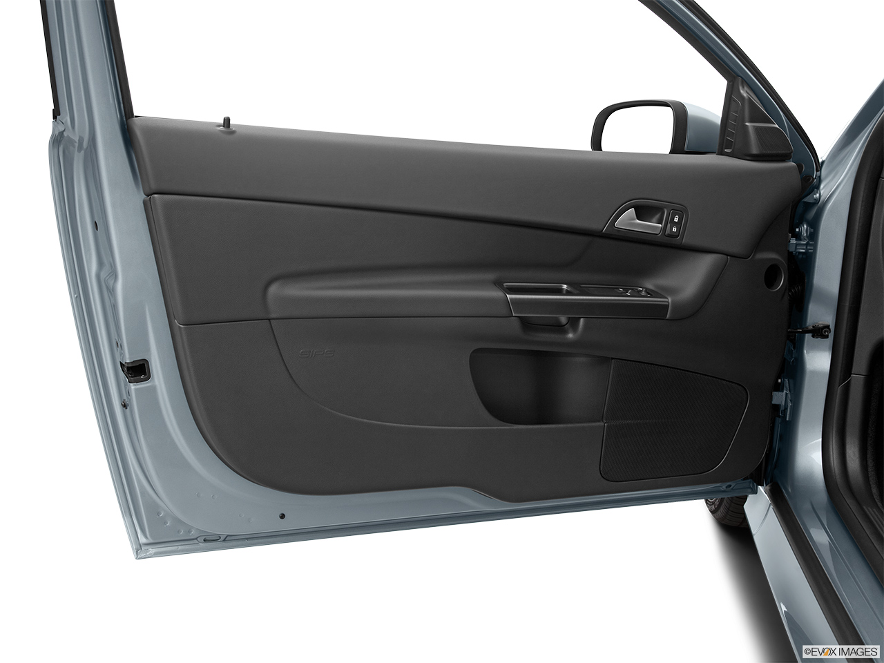 2012 Volvo C30 T5 R-Design Inside of driver's side open door, window open. 