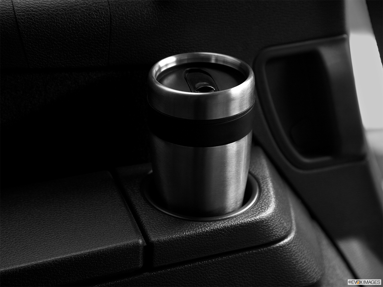 2012 Volvo XC90 R-Design Third Row side cup holder with coffee prop. 