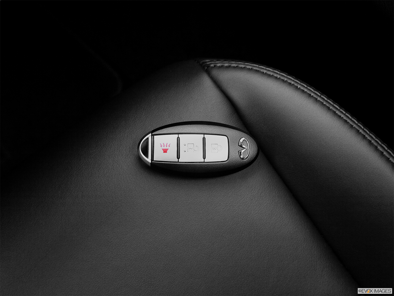 2012 Infiniti EX EX35 Journey Key fob on driver's seat. 