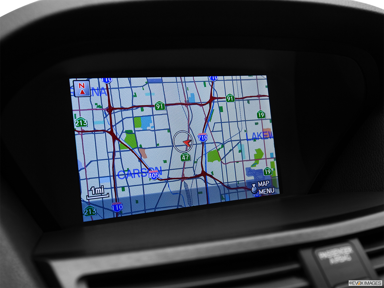 2012 Acura ZDX ZDX Advance Driver position view of navigation system. 