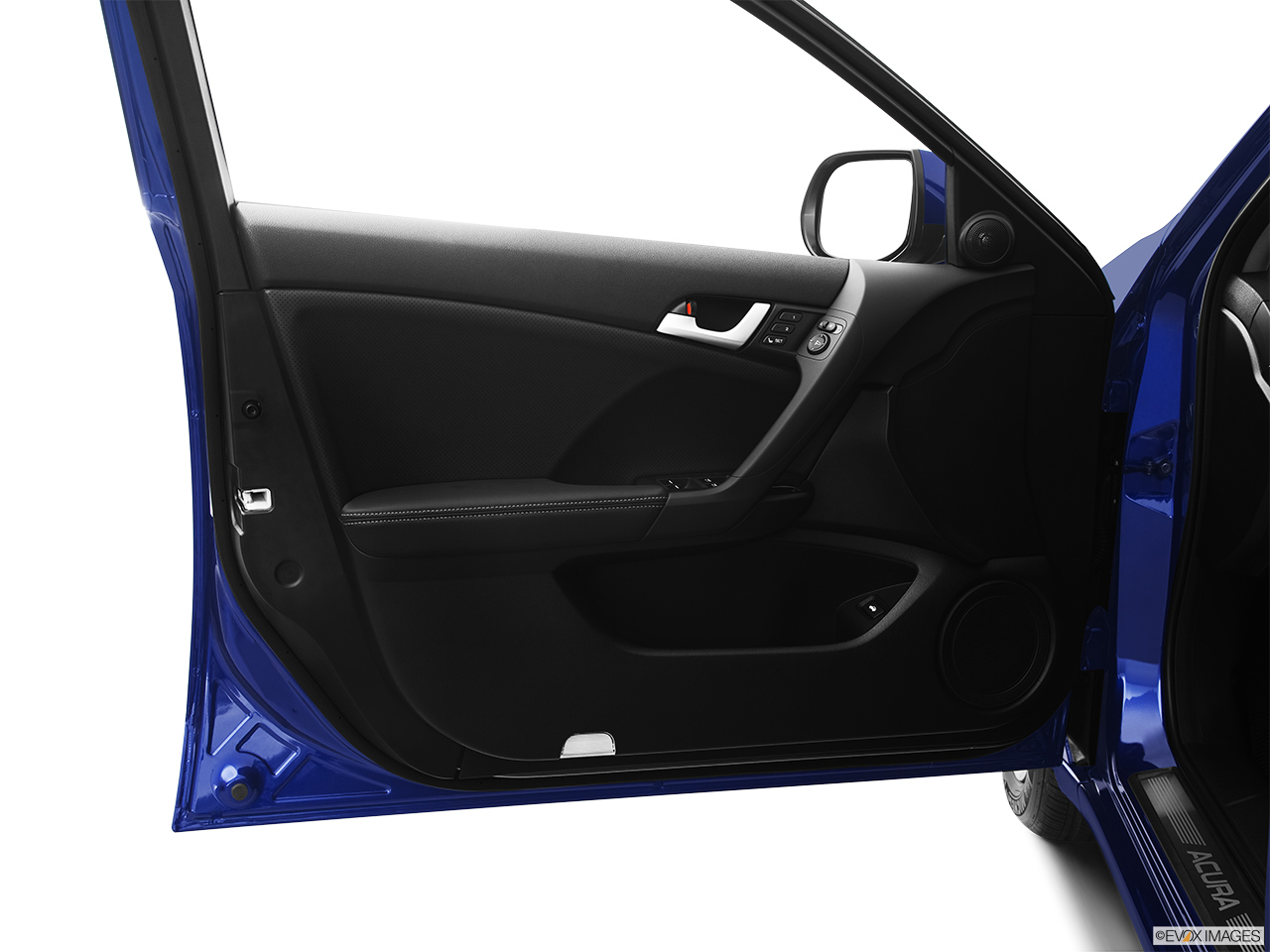 2012 Acura TSX TSX 5-speed Automatic Inside of driver's side open door, window open. 
