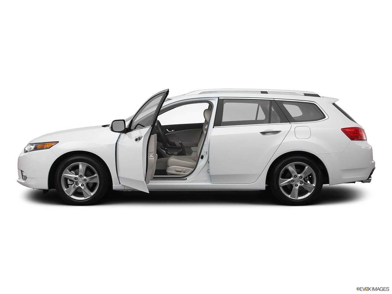 2012 Acura TSX Sport Wagon Driver's side profile with drivers side door open. 