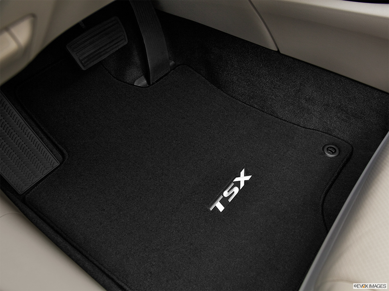 2012 Acura TSX Sport Wagon Driver's floor mat and pedals. Mid-seat level from outside looking in. 
