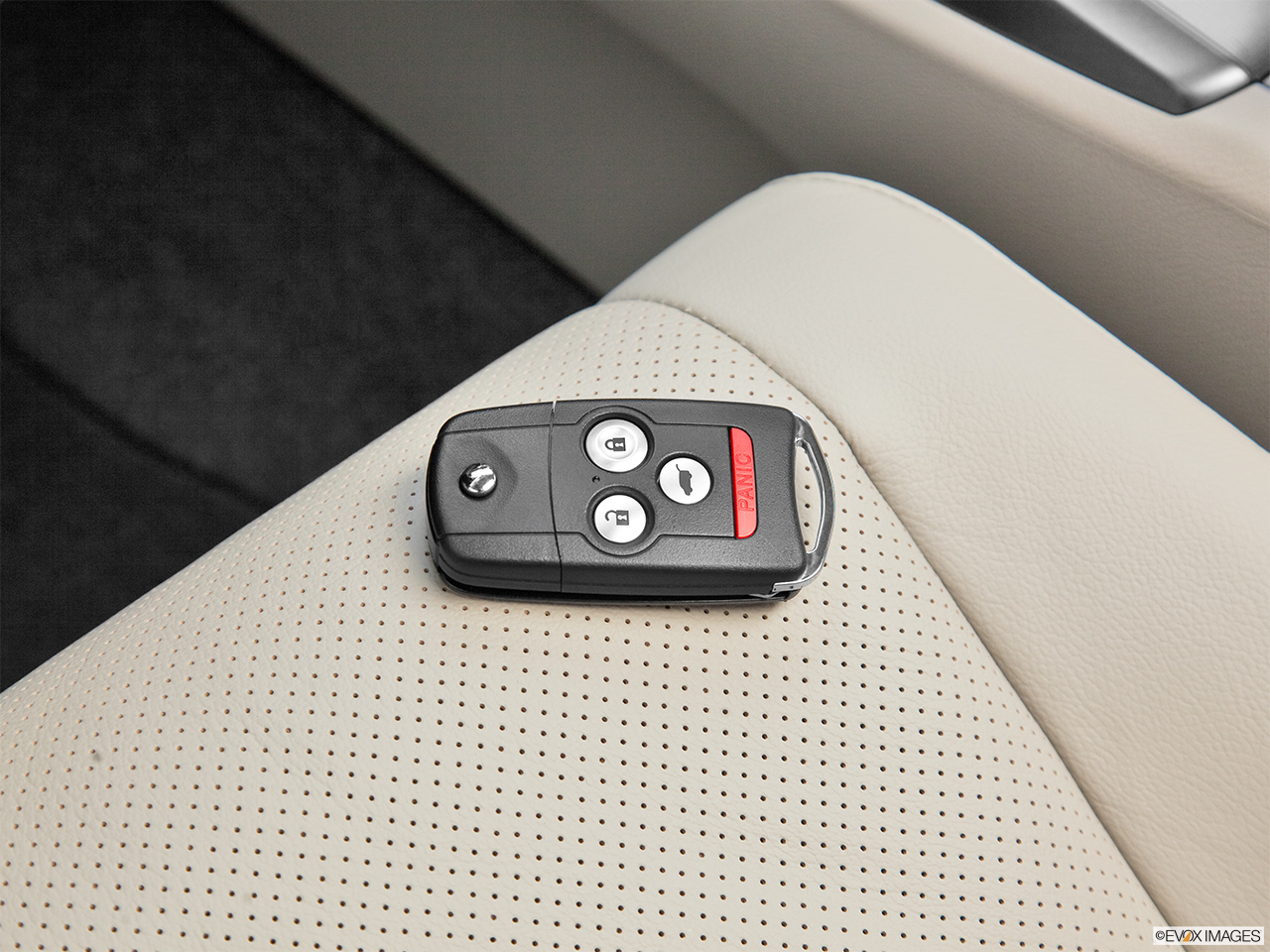 2012 Acura TSX Sport Wagon Key fob on driver's seat. 