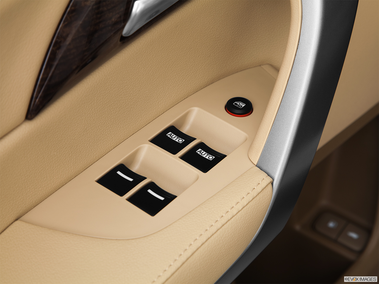 2012 Acura MDX Base Driver's side inside window controls. 