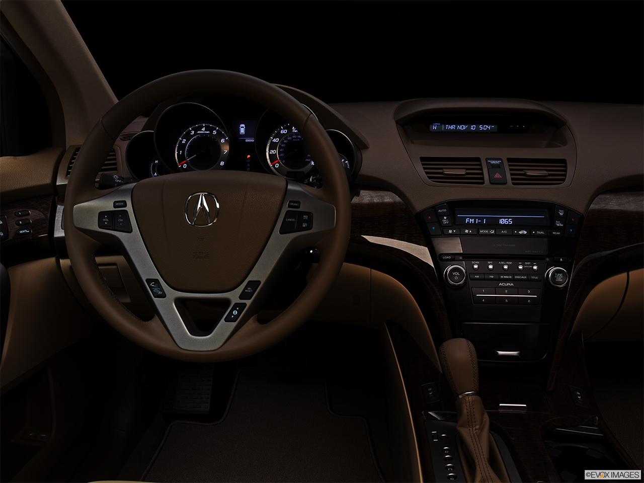 2012 Acura MDX Base Centered wide dash shot - "night" shot. 