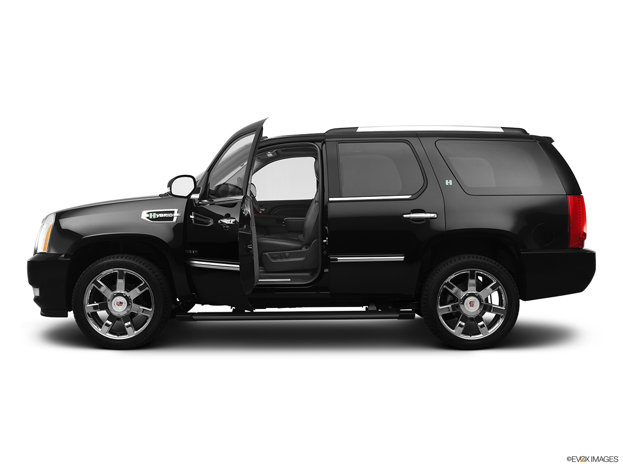 2012 Cadillac Escalade Hybrid Base Driver's side profile with drivers side door open. 