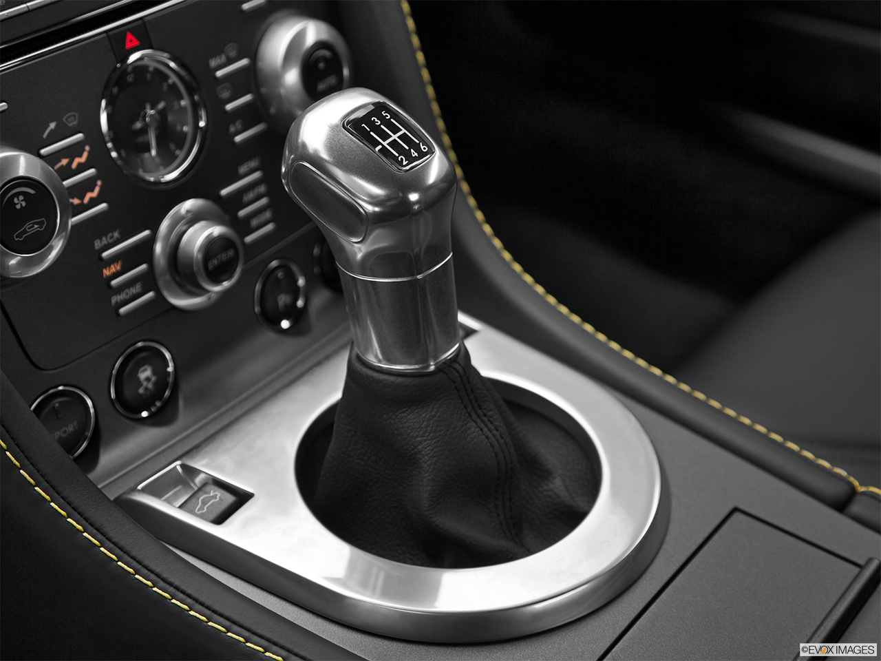 2012 Aston Martin V12 Vantage Base Gear shifter/center console. 