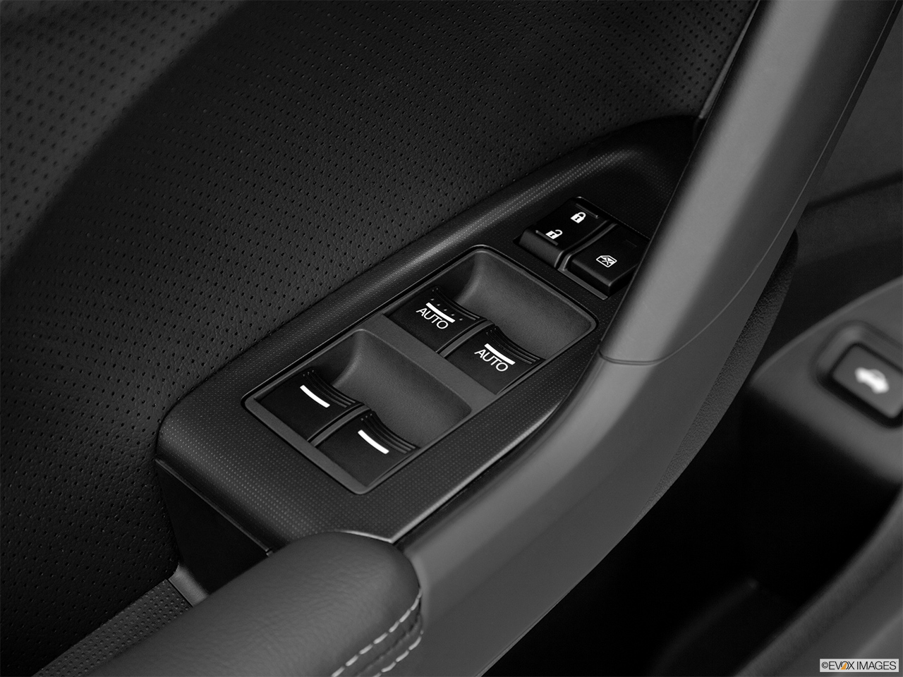 2012 Acura TSX V6 Driver's side inside window controls. 