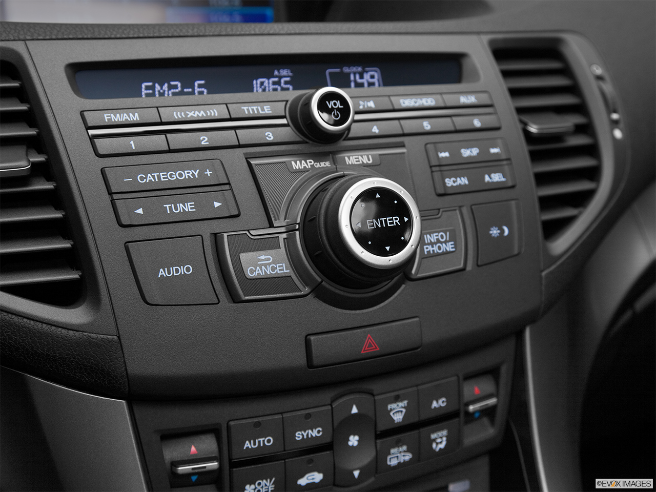 2012 Acura TSX V6 System Controls. 