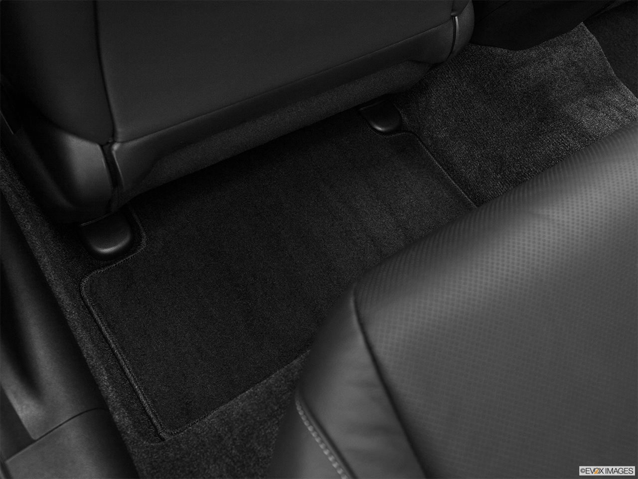 2012 Acura TSX V6 Rear driver's side floor mat. Mid-seat level from outside looking in. 