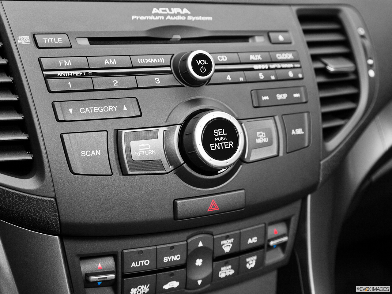2012 Acura TSX Special Edition 6-Speed Manual System Controls. 