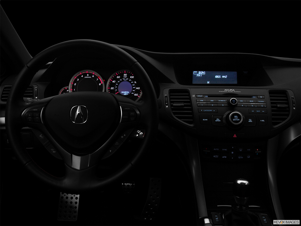 2012 Acura TSX Special Edition 6-Speed Manual Centered wide dash shot - "night" shot. 