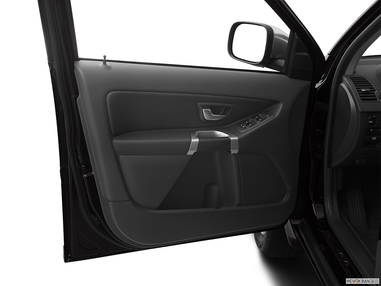 2014 Volvo XC90 Base Inside of driver's side open door, window open. 