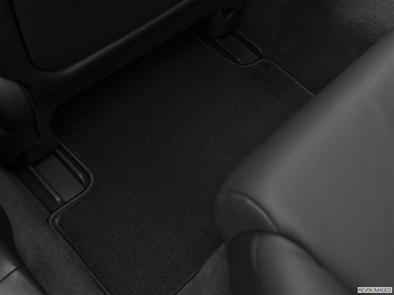 2012 Acura RL RL Rear driver's side floor mat. Mid-seat level from outside looking in. 