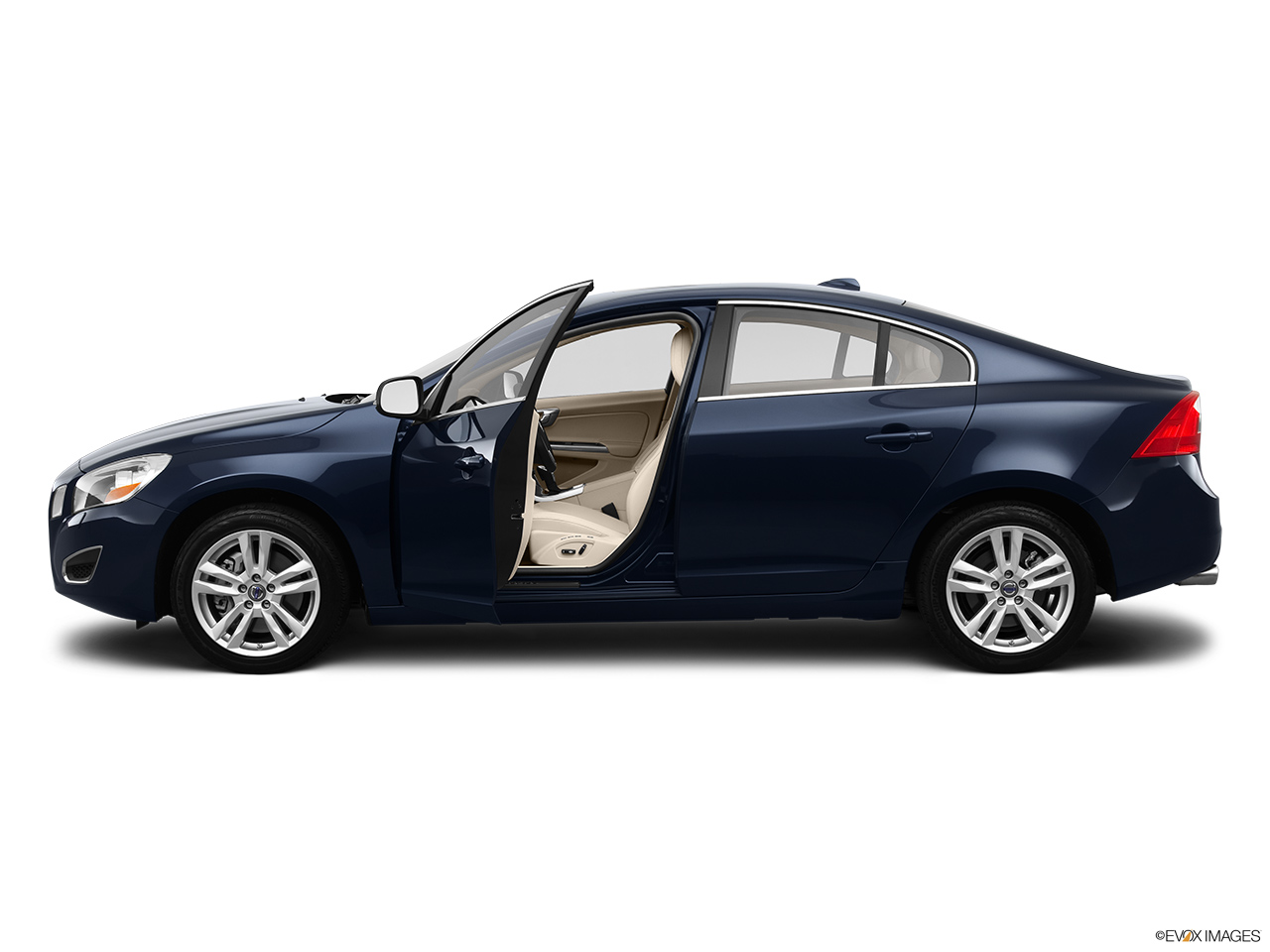 2013 Volvo S60 T5 FWD Premier Driver's side profile with drivers side door open. 