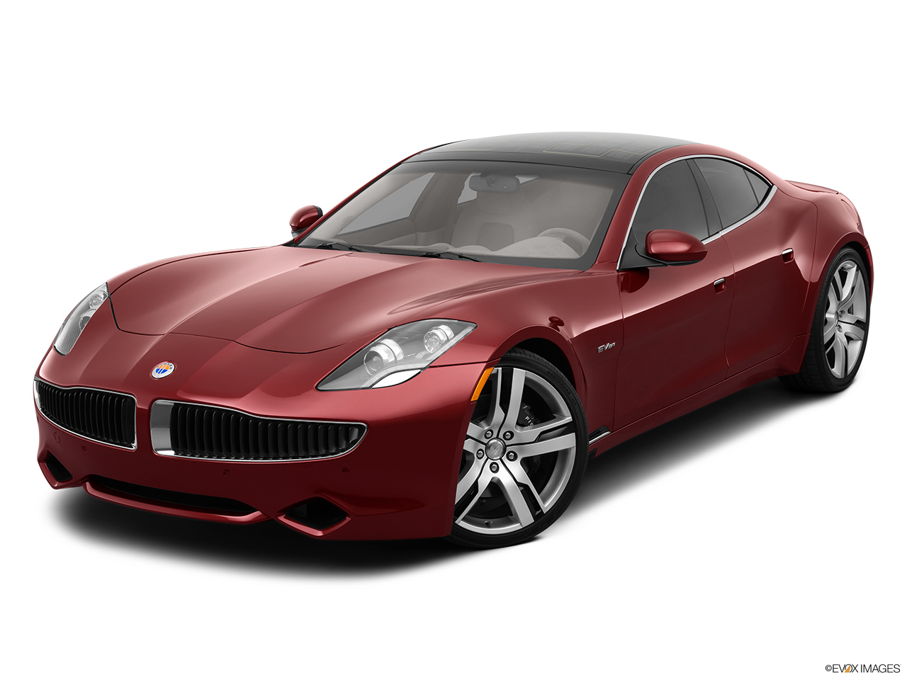 2012 Fisker Karma EcoChic Front angle view. 