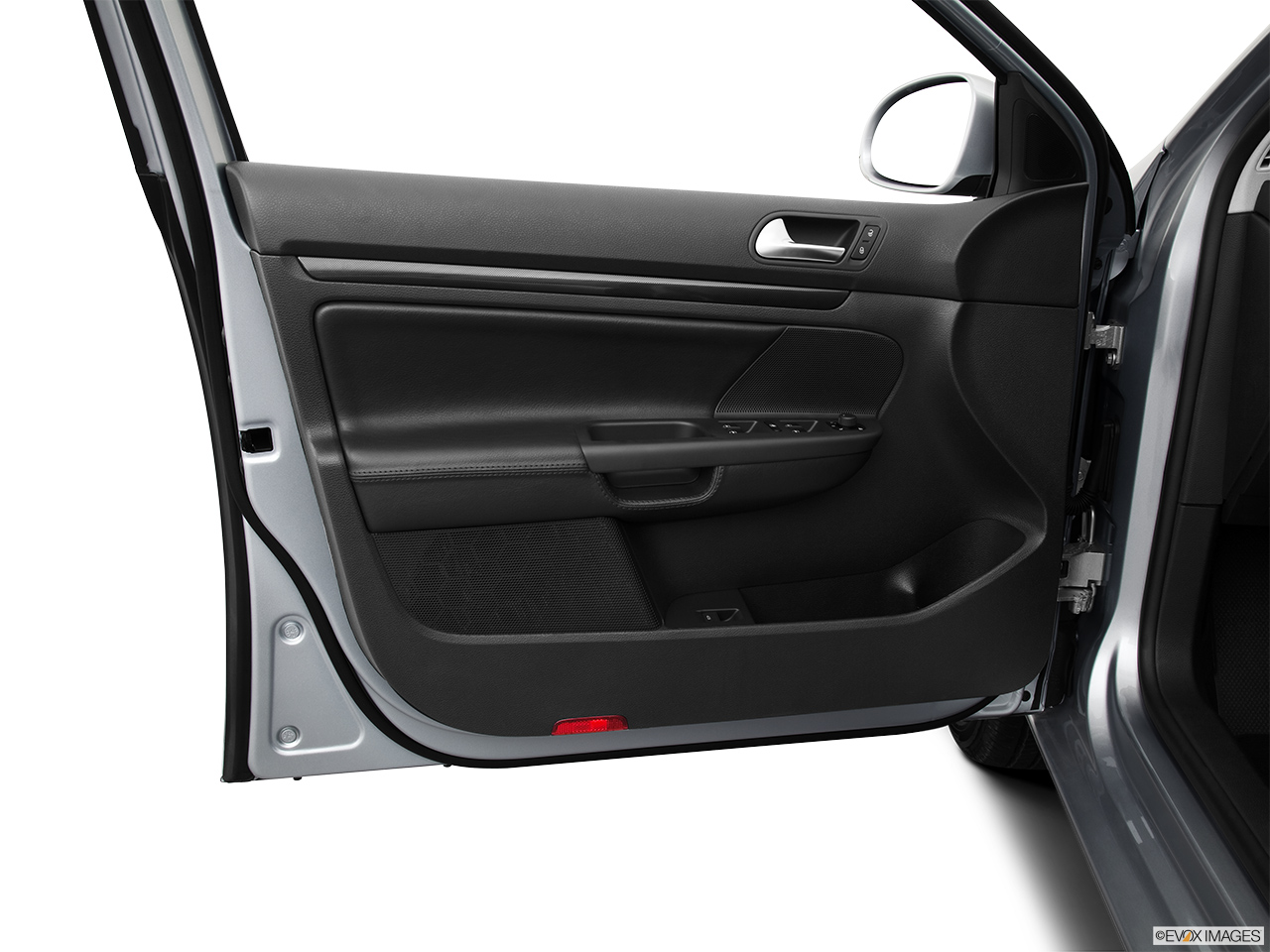 2013 Volkswagen Jetta SportWagen TDI Inside of driver's side open door, window open. 