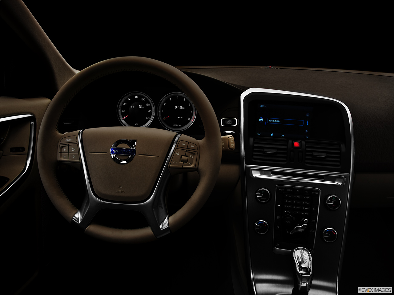 2013 Volvo XC60 3.2 FWD Premier Plus Centered wide dash shot - "night" shot. 