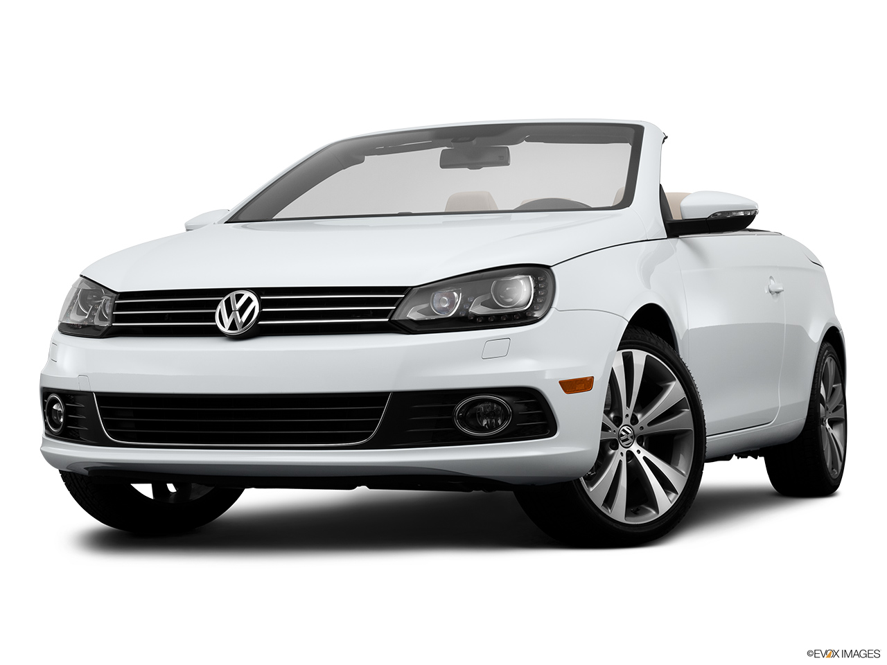 2013 Volkswagen Eos Lux Front angle view, low wide perspective. 