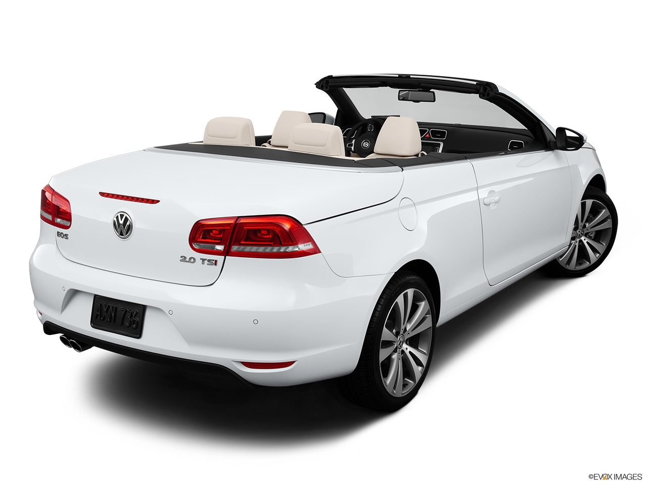 2013 Volkswagen Eos Lux Rear 3/4 angle view. 