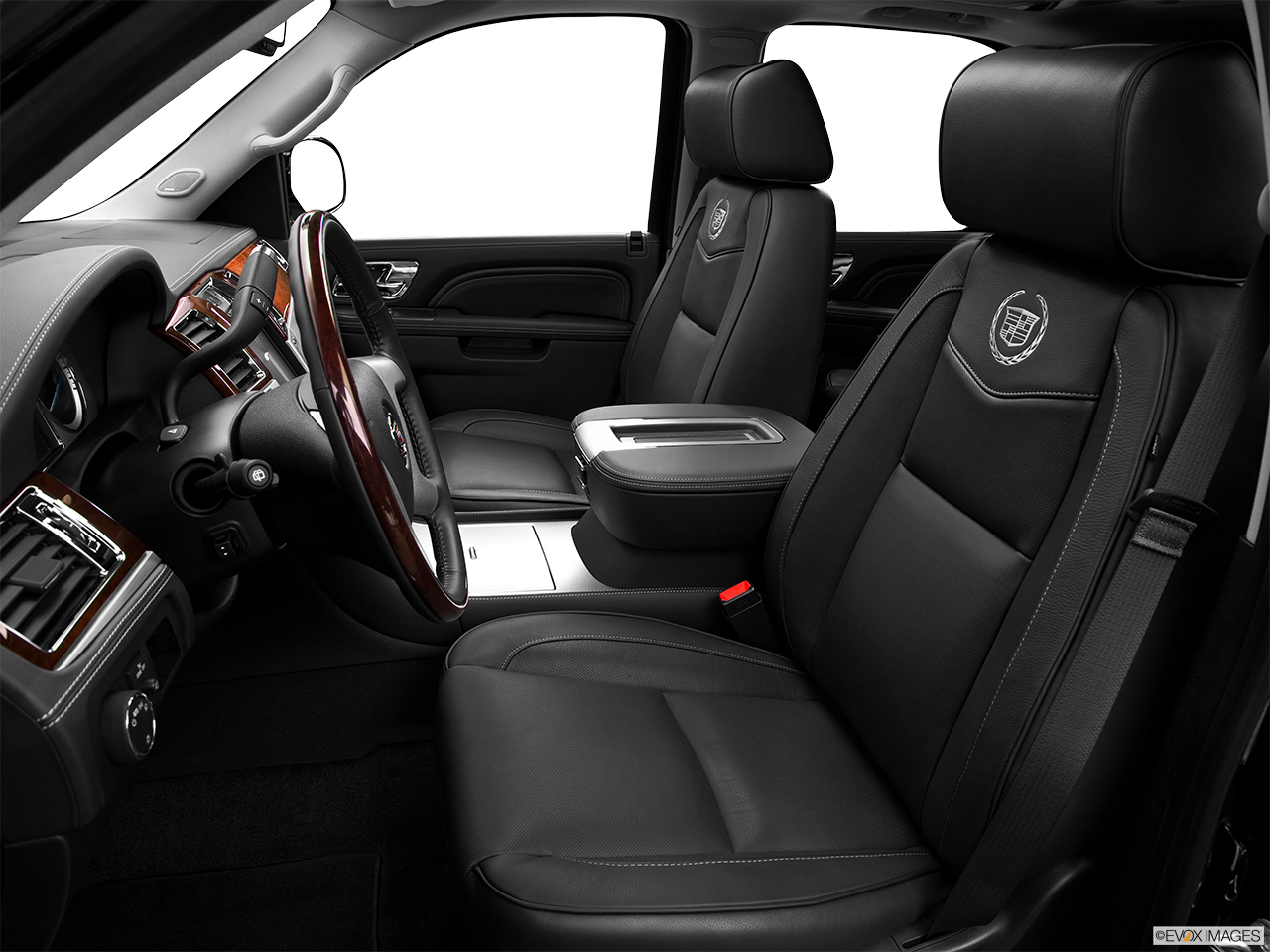2013 Cadillac Escalade Hybrid Platinum Front seats from Drivers Side. 