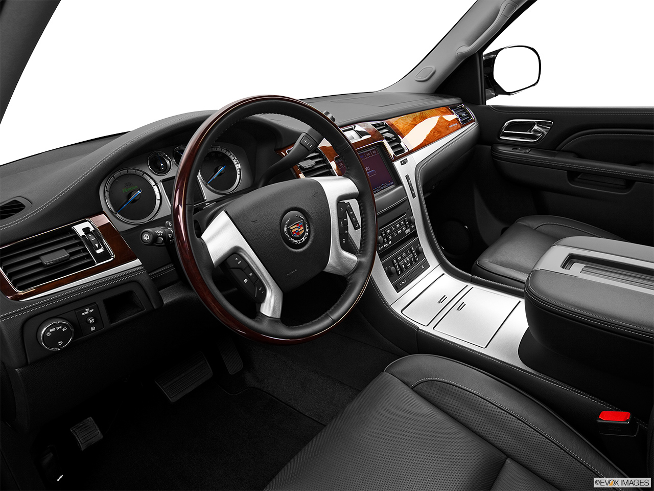 2013 Cadillac Escalade Hybrid Platinum Interior Hero (driver's side). 