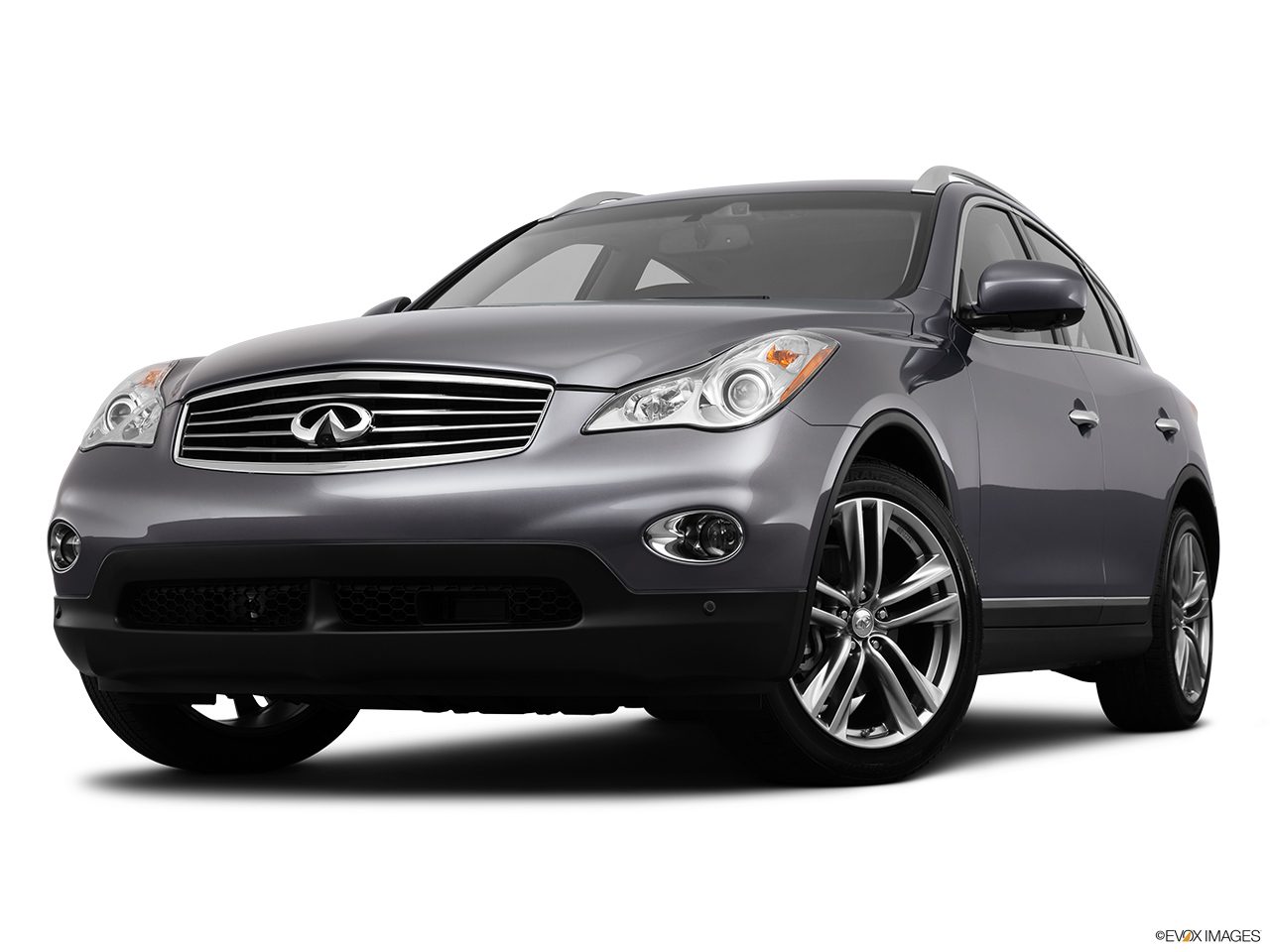 2013 Infiniti EX EX37 Journey AWD Front angle view, low wide perspective. 