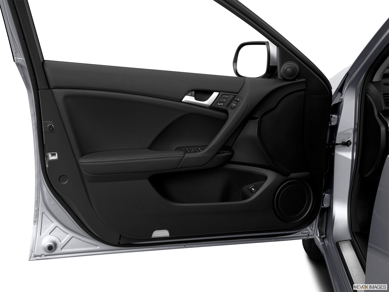 2013 Acura TSX 5-speed Automatic Inside of driver's side open door, window open. 