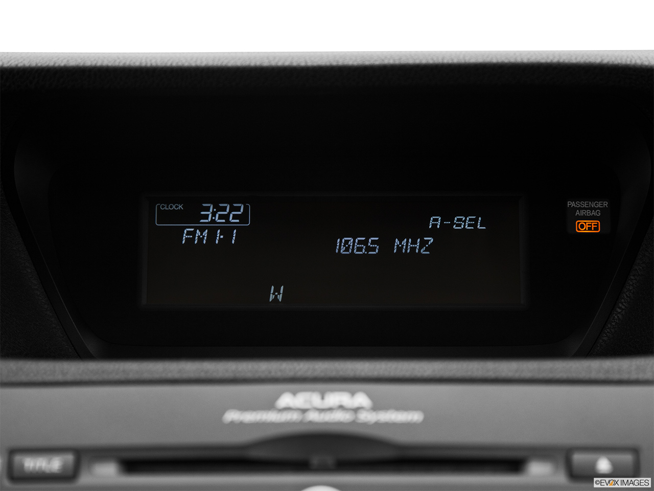 2013 Acura TSX 5-speed Automatic Closeup of radio head unit 