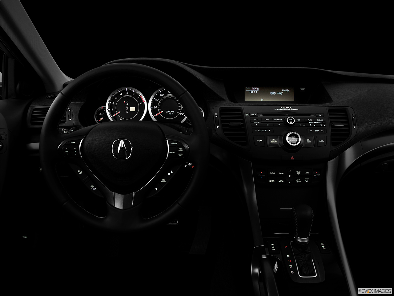 2013 Acura TSX 5-speed Automatic Centered wide dash shot - "night" shot. 