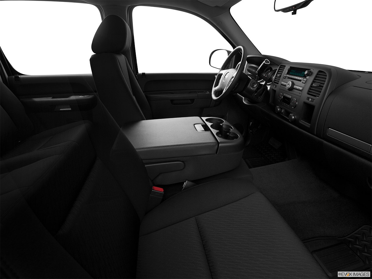2013 GMC Sierra 1500 Hybrid 3HA Fake Buck Shot - Interior from Passenger B pillar. 