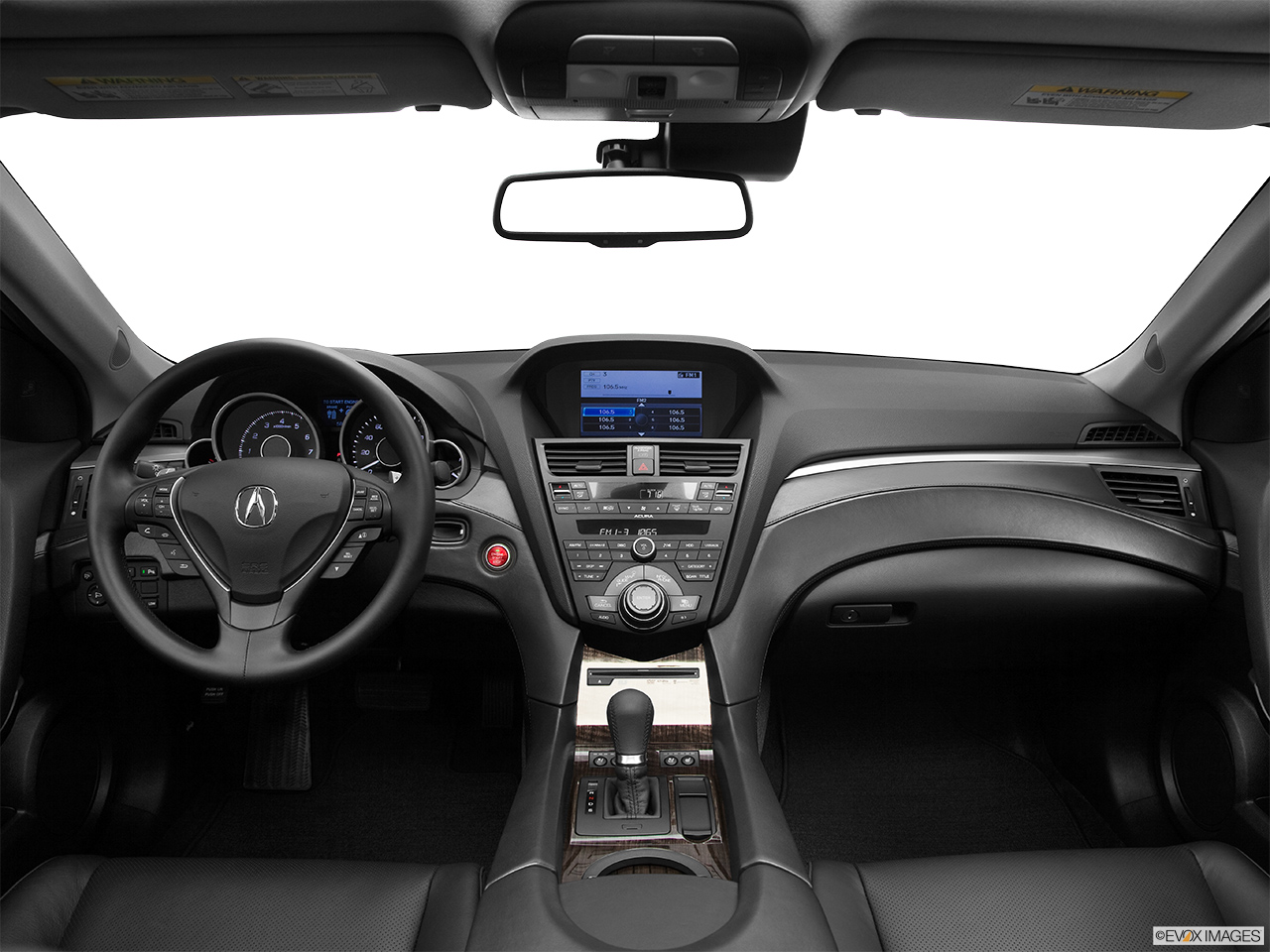 2013 Acura ZDX Base Centered wide dash shot 