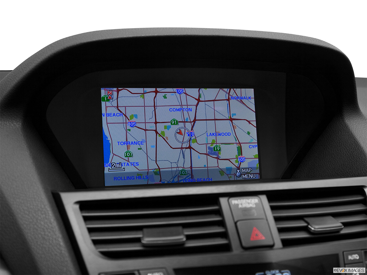 2013 Acura ZDX Base Driver position view of navigation system. 