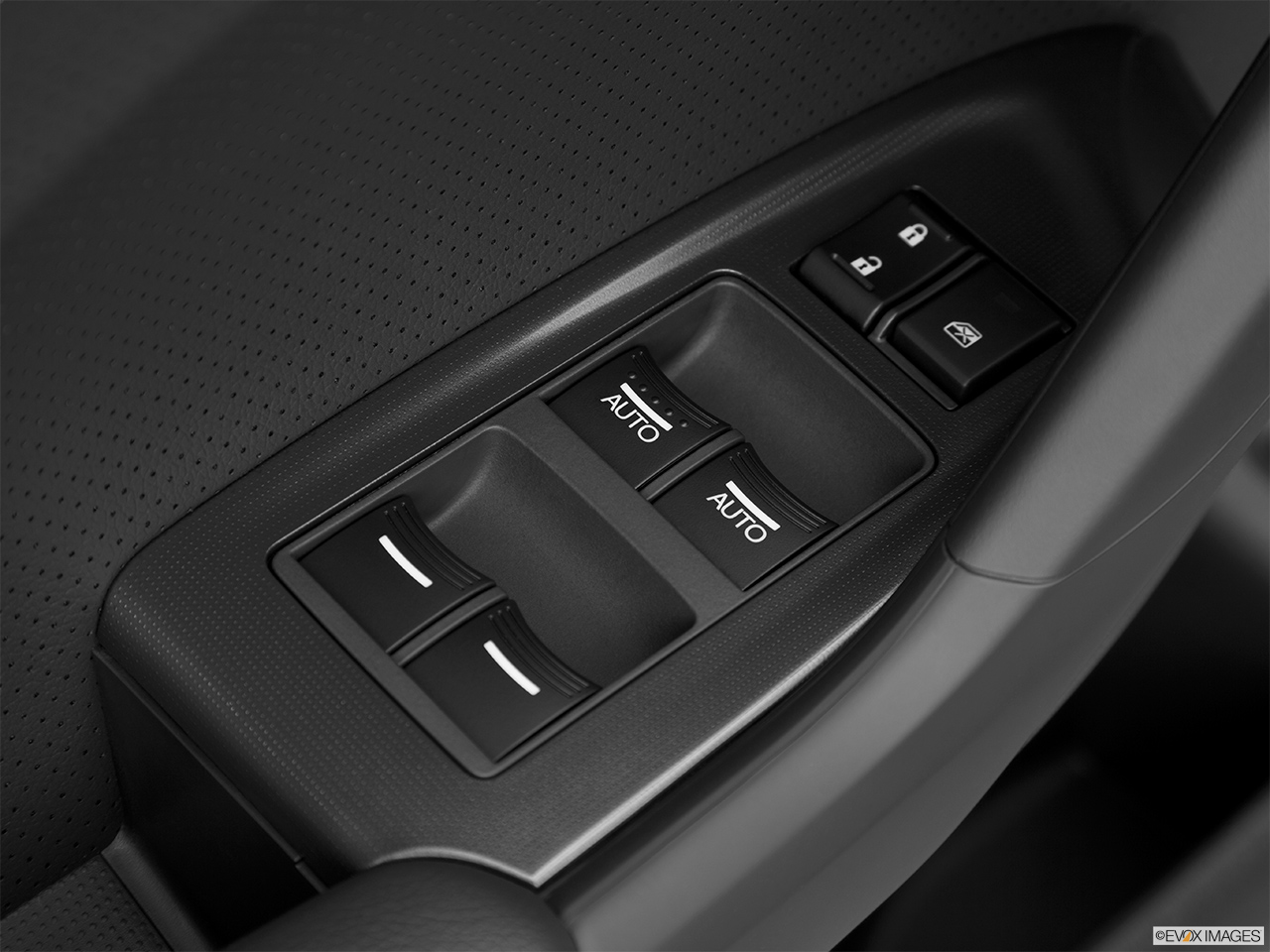 2013 Acura TSX 5-Speed Automatic Driver's side inside window controls. 