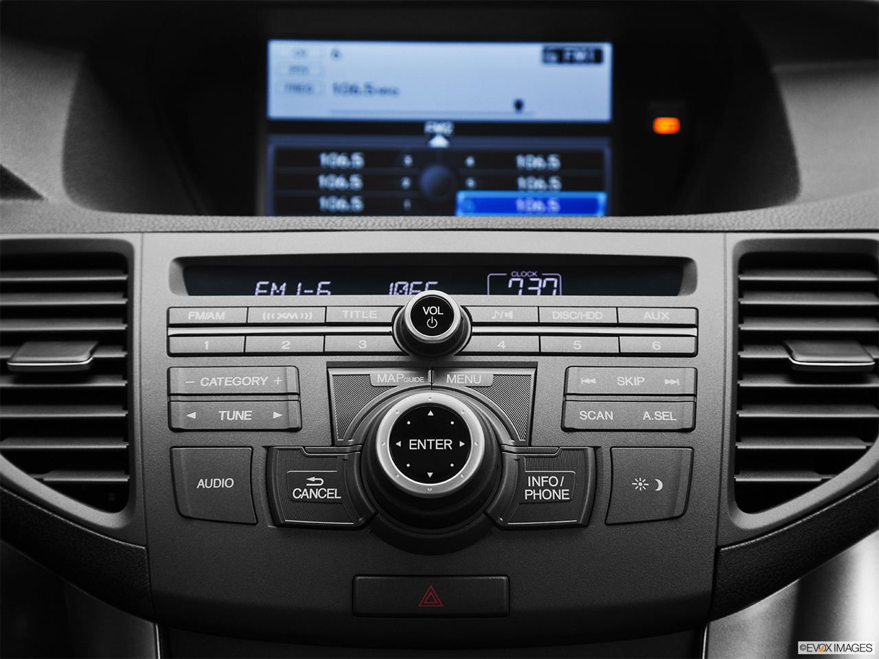 2013 Acura TSX 5-Speed Automatic Closeup of radio head unit 