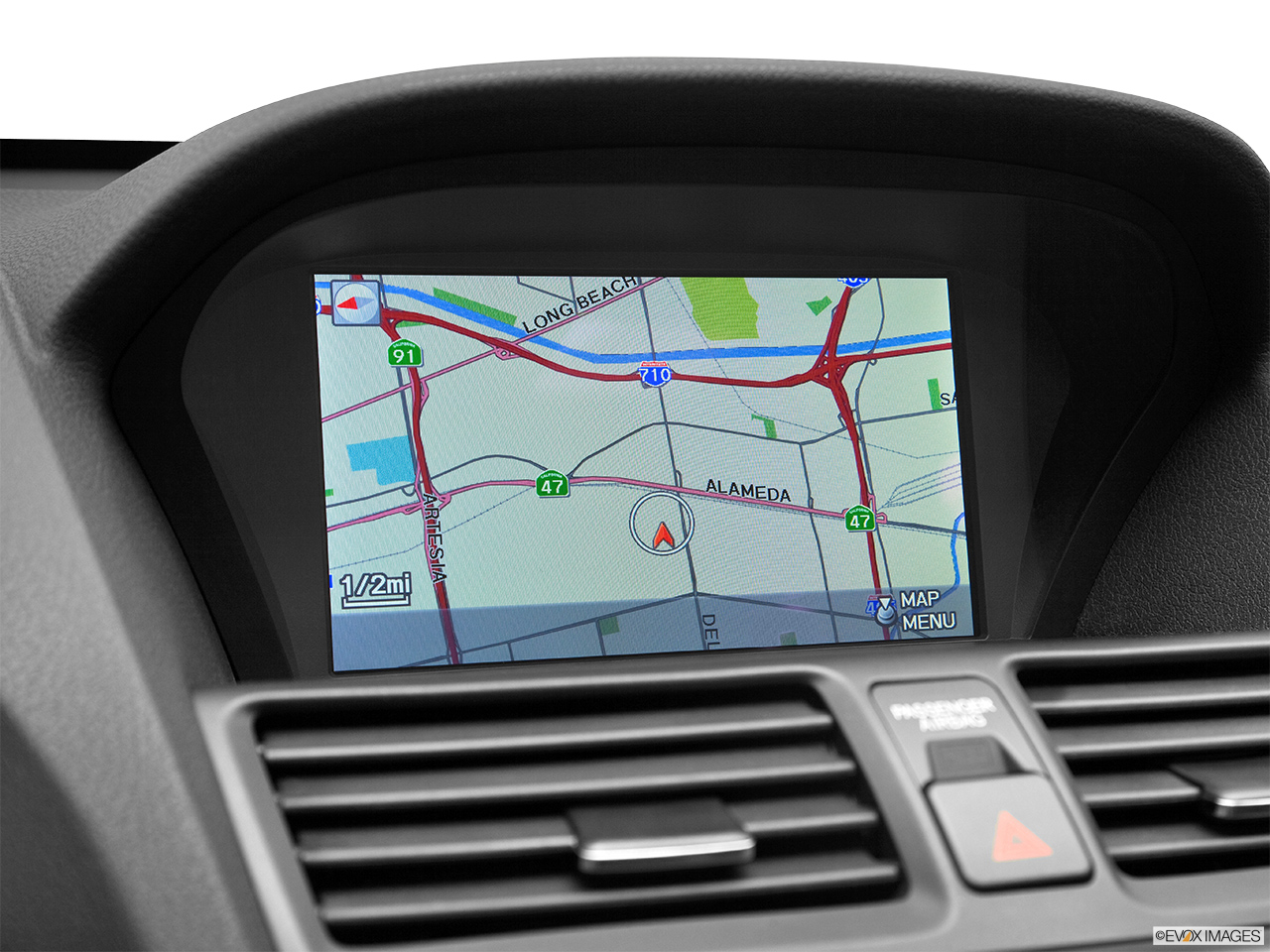 2013 Acura TL SH-AWD Driver position view of navigation system. 