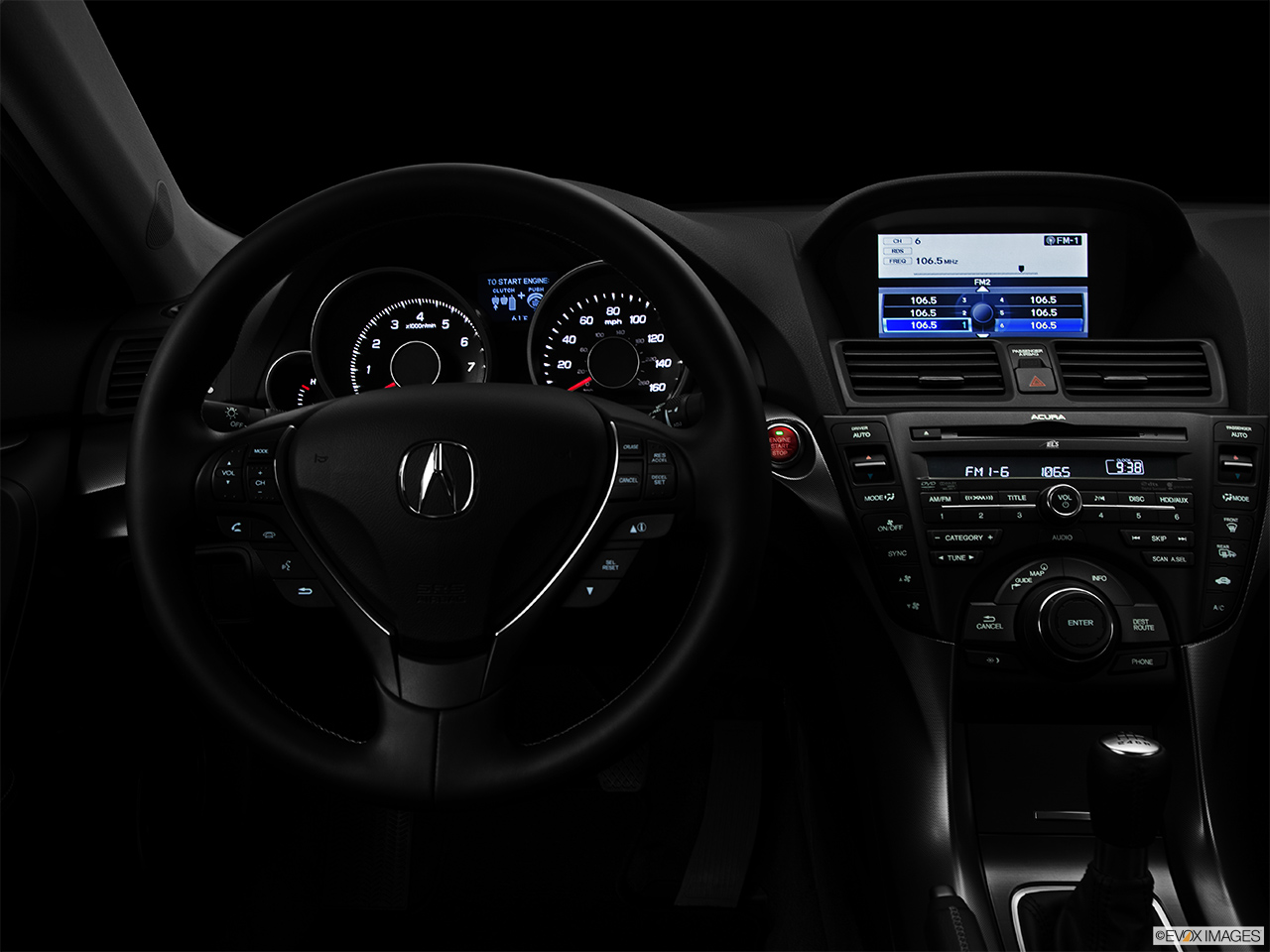 2013 Acura TL SH-AWD Centered wide dash shot - "night" shot. 