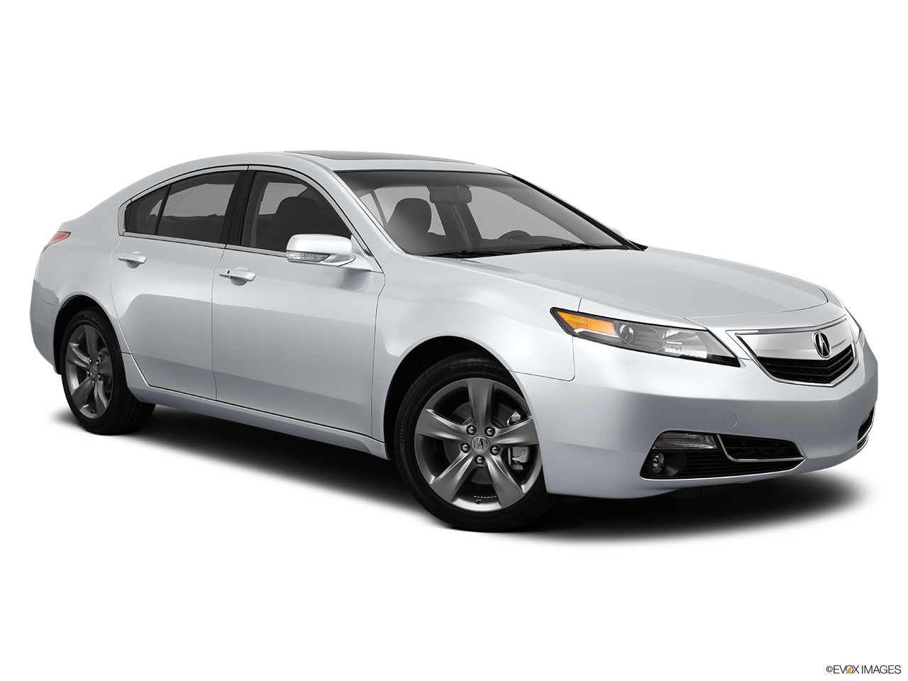 2013 Acura TL SH-AWD Front passenger 3/4 w/ wheels turned. 